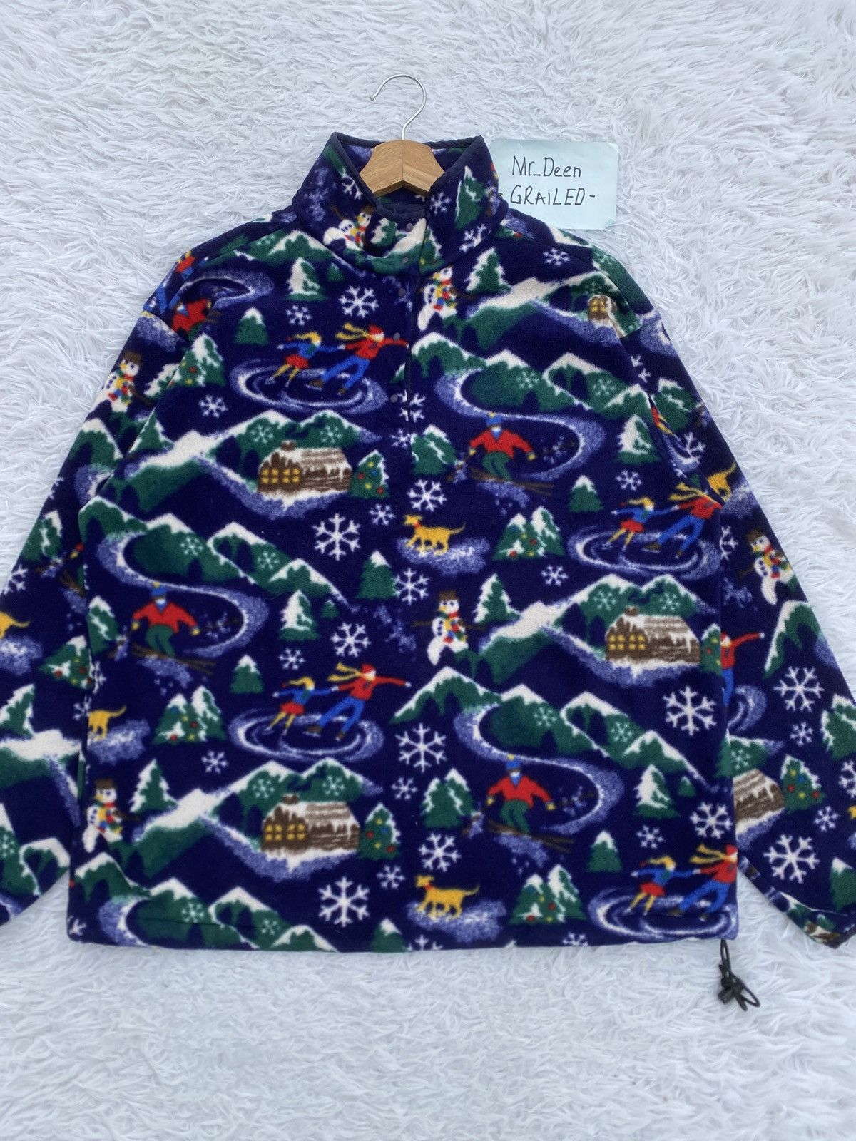 L.L. Bean Rare Vintage L.L Bean Christmas Fleece Pull Over Sweater Size US L / EU 52-54 / 3 - 4 Thumbnail