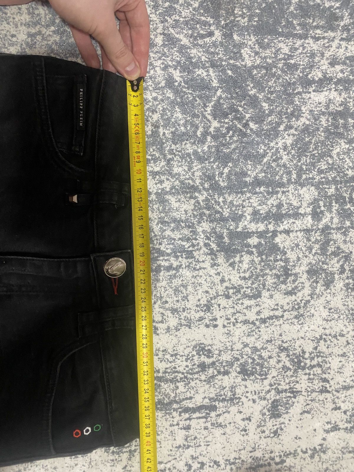 Other Luxury denim slim fit philipp plein logo on pocket drip jean Size US 31 - 17 Thumbnail