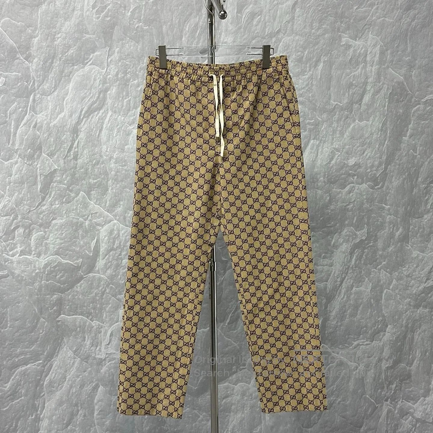 Gucci gucci double g patterned drawstring denim pants. Size US 40 / EU 56 - 1 Thumbnail