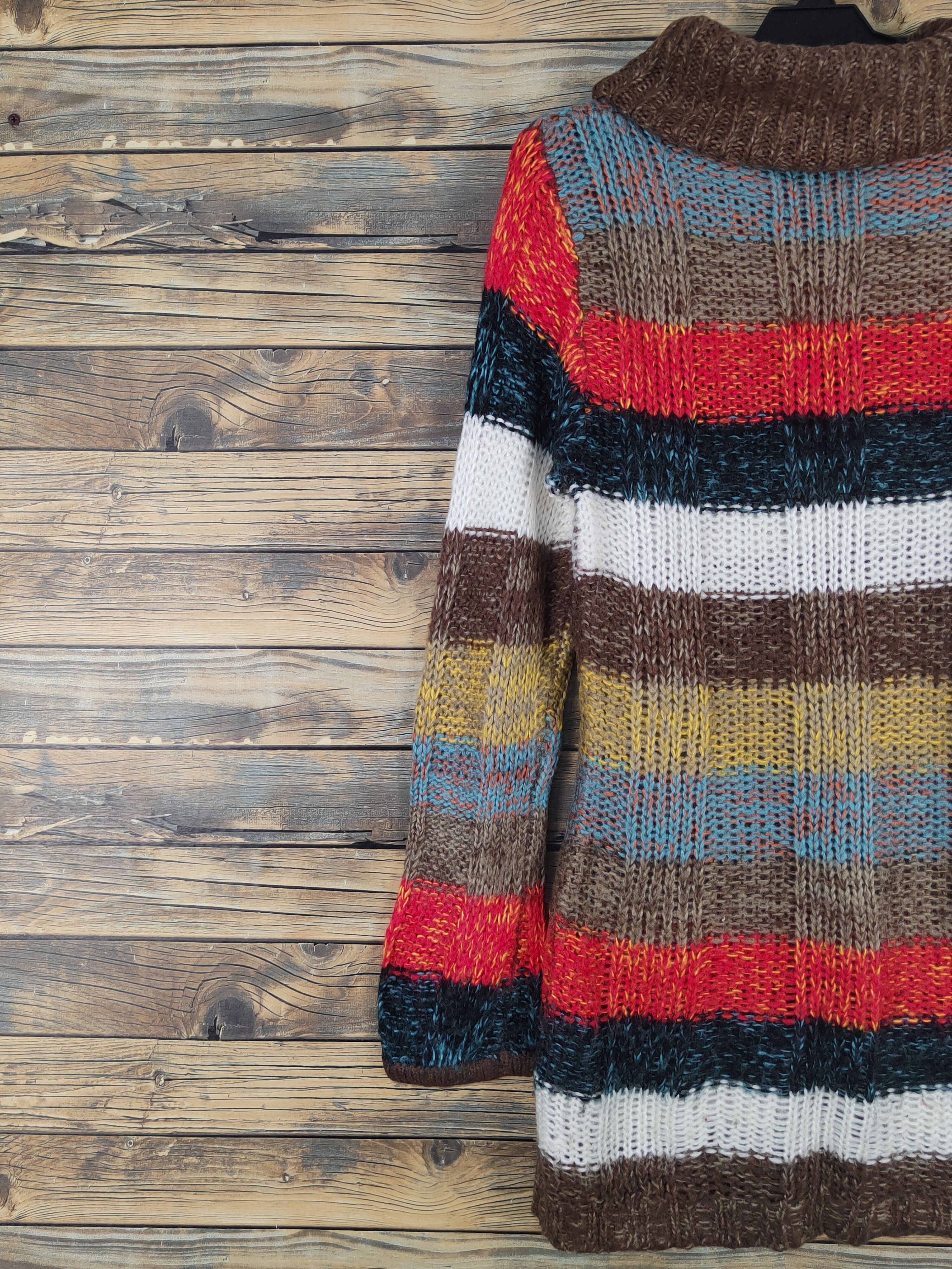 Japanese Brand × Vintage P.I.E.R.S Brown Red Knitwear Sweaters #W1271 Size M / US 6-8 / IT 42-44 - 8 Thumbnail