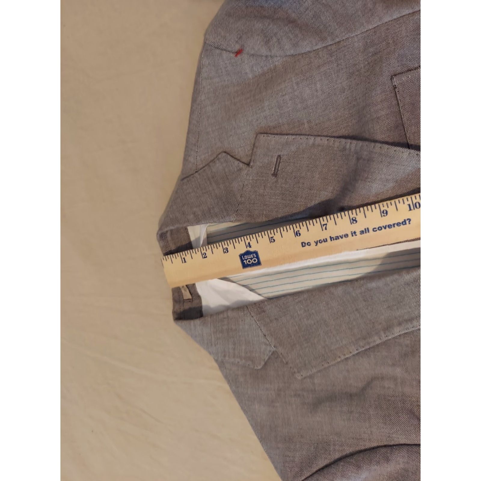 Zara VINTAGE Mens Zara Blazer Jacket 40R Gray Cotton Blazer 2 Piece Mens Size 40R - 5 Thumbnail