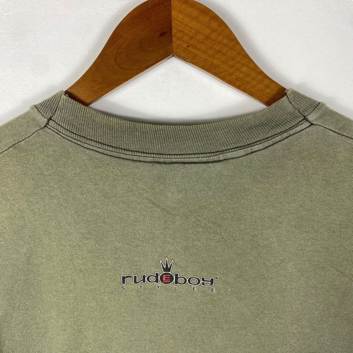 Vintage Vintage 90's RUDEBOY STYLEE Booya Jazz Sun Faded Tee Shirt Size US L / EU 52-54 / 3 - 6 Thumbnail