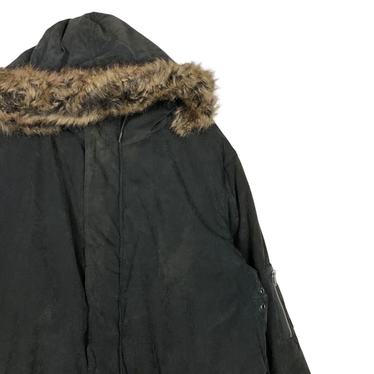 Japanese Brand 🔥VINTAGE BOMBER JACKET CHORE WORKER VOLCOM MINK FUR HOODIE Size US XL / EU 56 / 4 - 8 Thumbnail