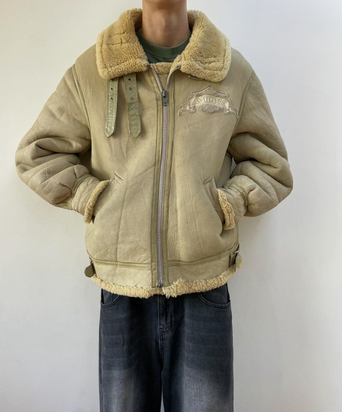 Avirex Avirex 80s B3 shearling jacket with big back embelem Size US XL / EU 56 / 4 - 2 Thumbnail