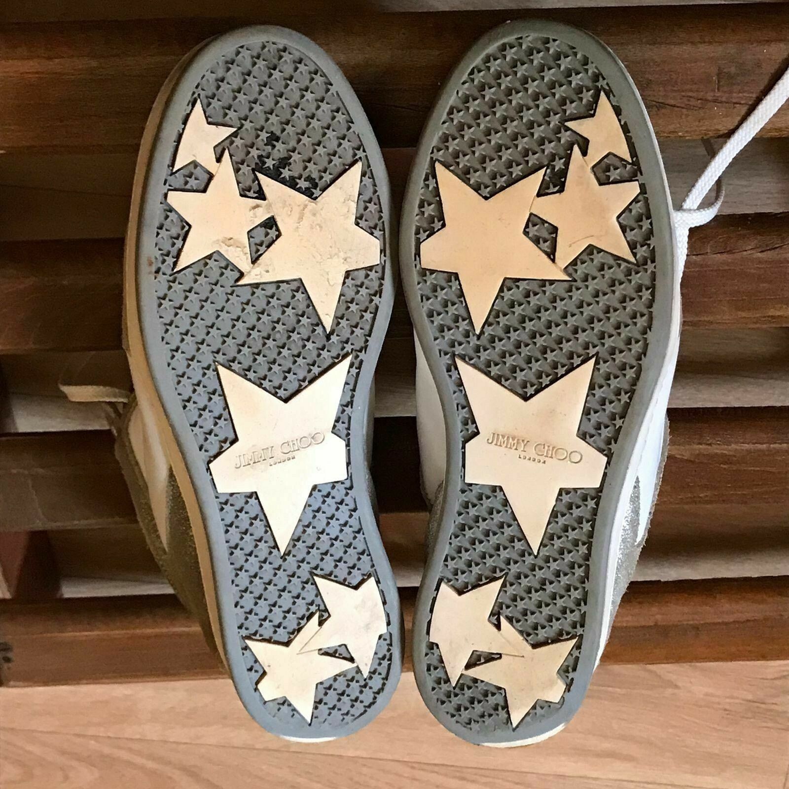 Jimmy Choo JIMMY CHOO Miami Sneaker SHOES WOMENS WHITE GREEN Leather Size US 7.5 / IT 37.5 - 4 Thumbnail