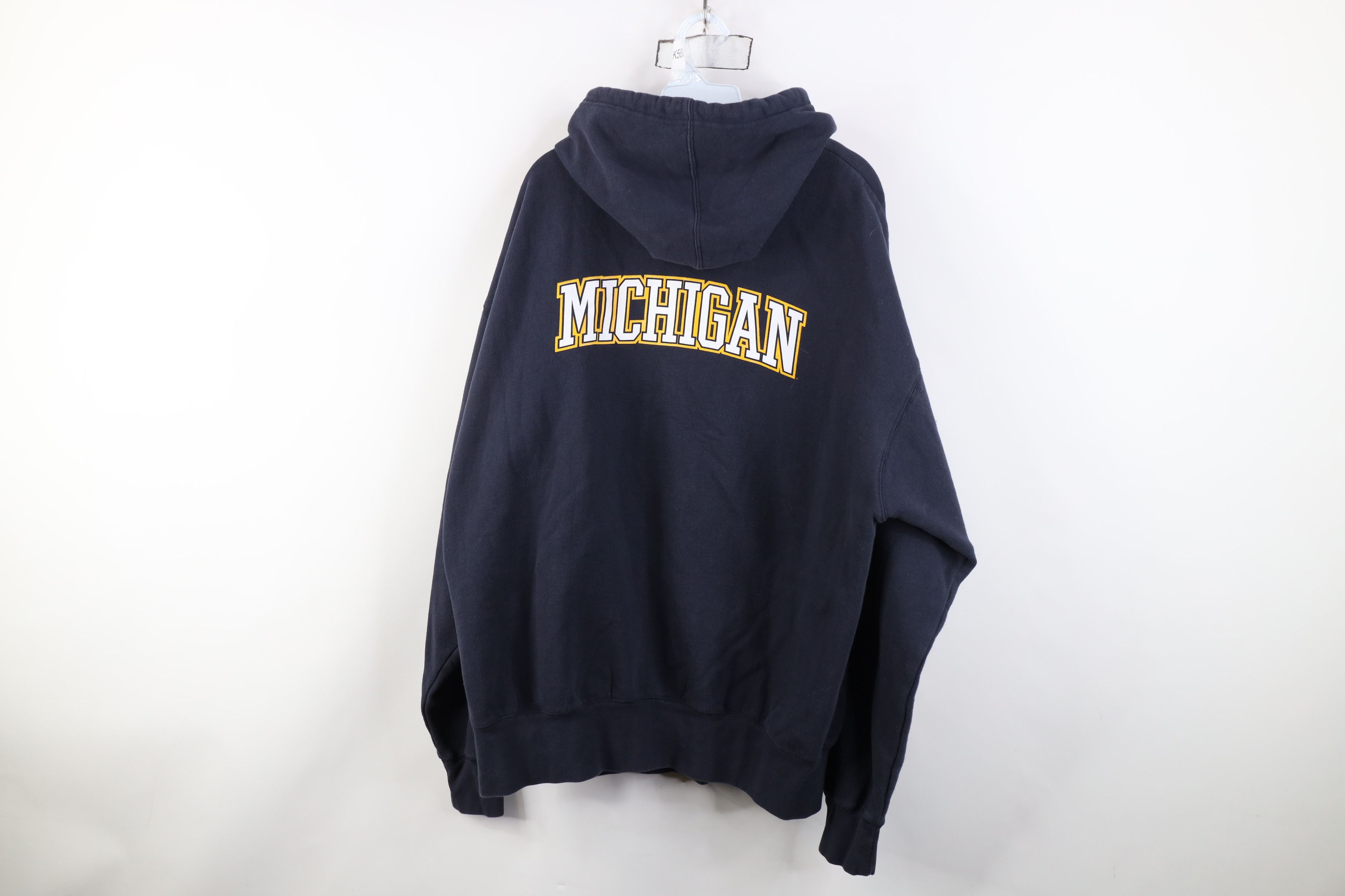 Vintage Vintage 90s Heavyweight University of Michigan Hoodie Size US XL / EU 56 / 4 - 12 Thumbnail