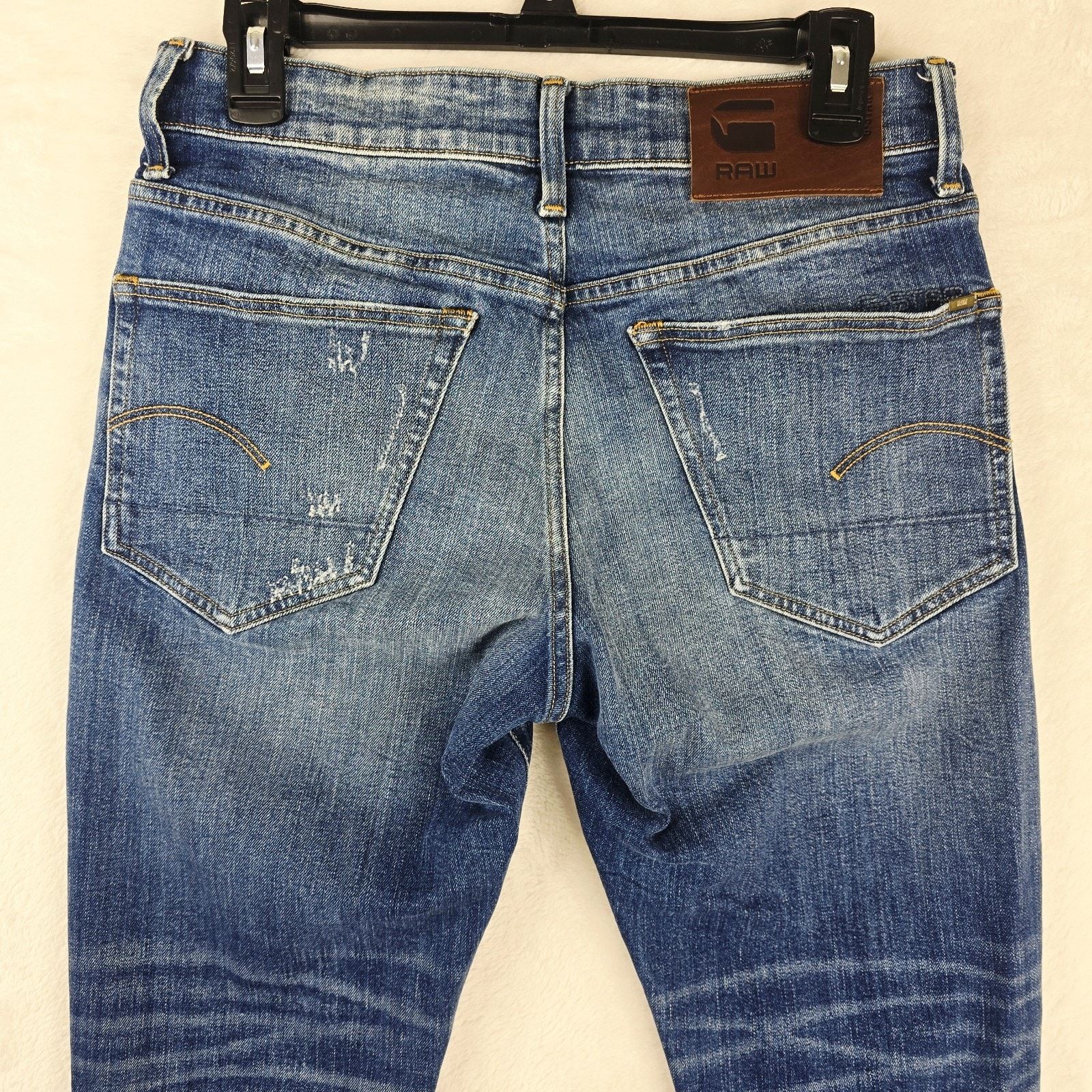 Other G Star Raw Jeans Mens 30x26 Blue Denim 3301 Straight Tapered Size US 30 / EU 46 - 9 Thumbnail