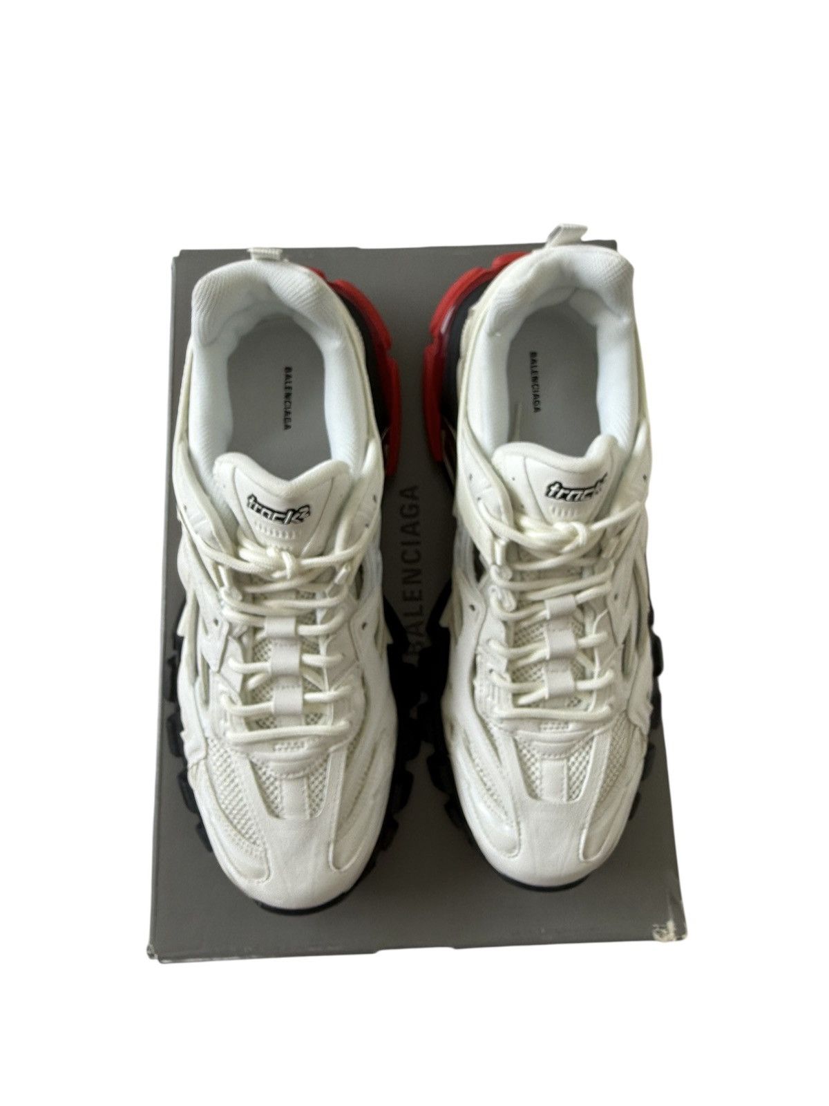 Balenciaga Balenciaga Track 2.0 White/ Red Size US 12 / EU 45 - 2 Thumbnail