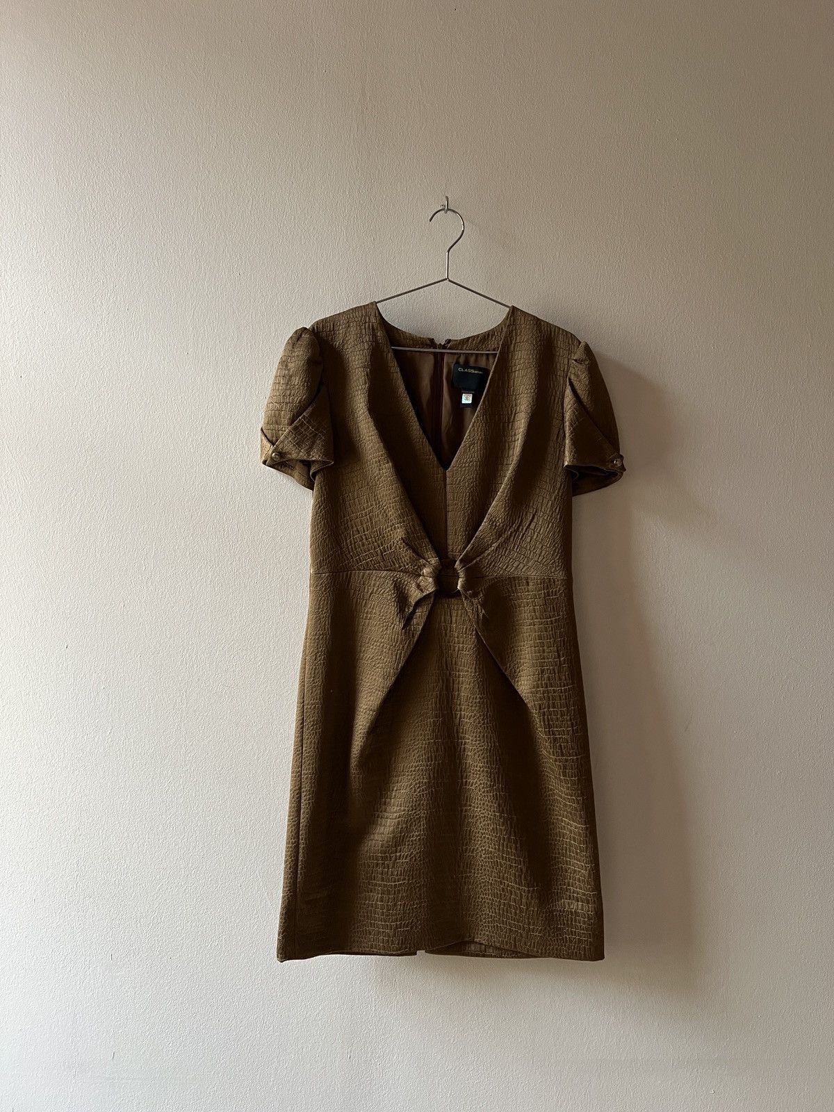 Cavalli Class Vintage Class Cavalli Python Gold Midi Dress Size L / US 10 / IT 46 - 5 Thumbnail