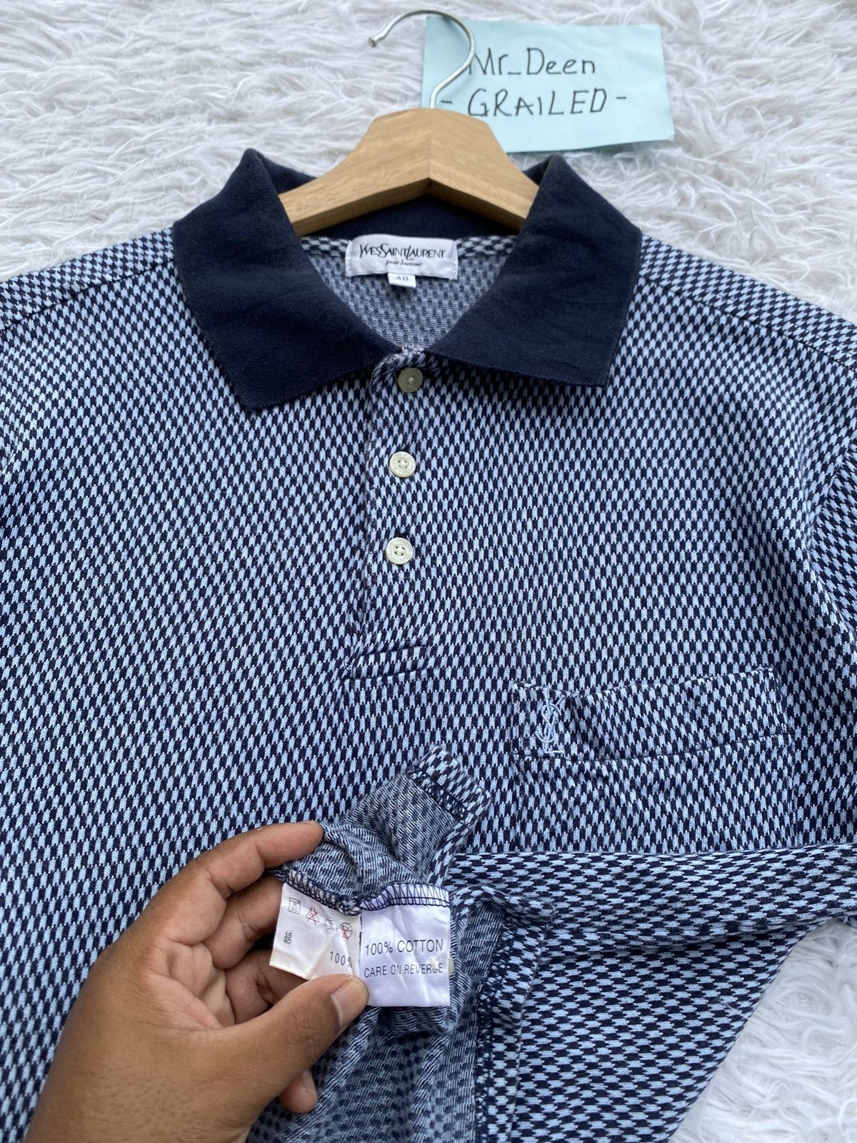 Yves Saint Laurent Rare Vintage Yves Saint Laurent YSL Pour Homme Shirt Size US M / EU 48-50 / 2 - 11 Thumbnail
