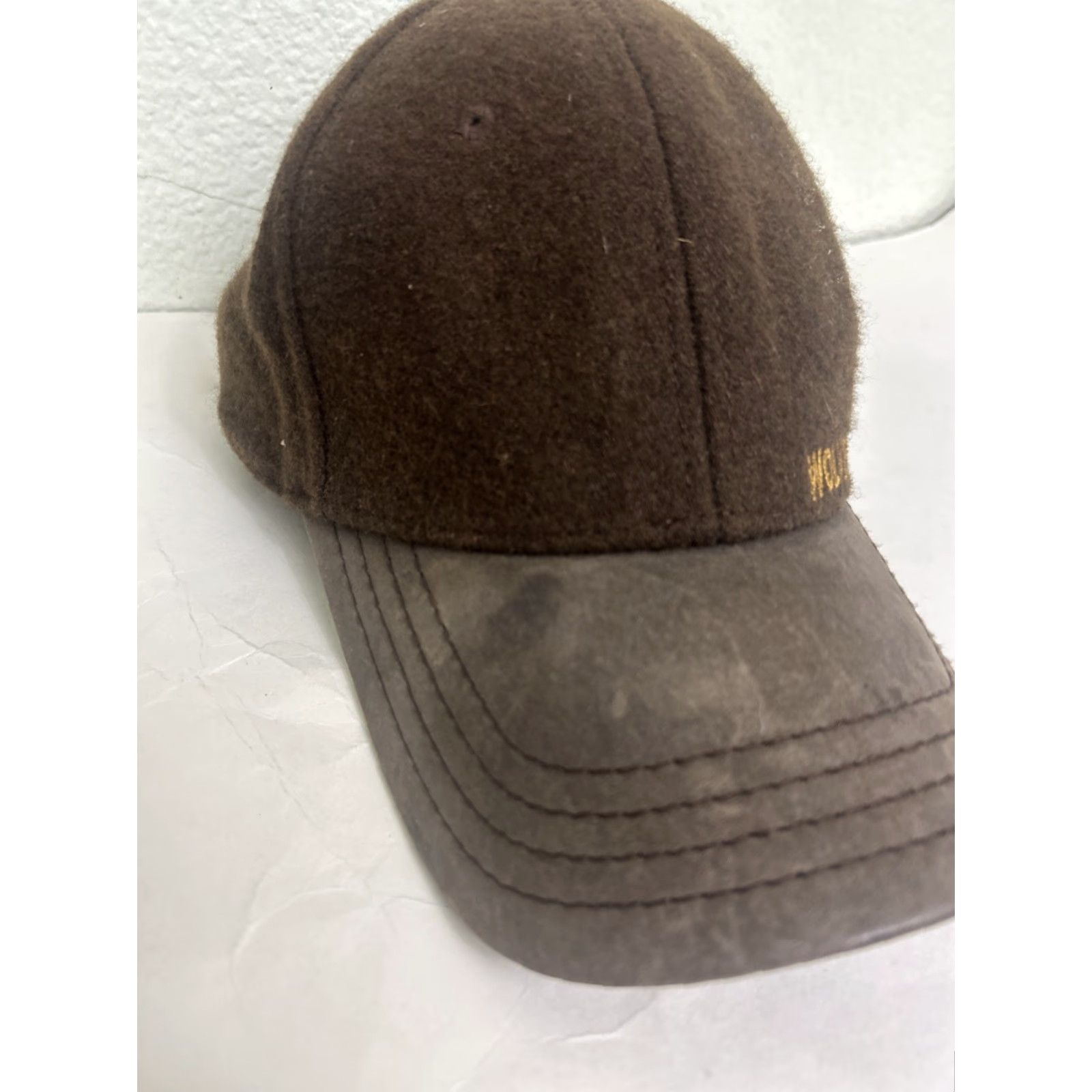 J Brand Wolverine Hat Baseball Cap Adjustable Wool Leather Brown Strapback Mens Adjustable Wool Leather Brown Baseball Cap Size ONE SIZE - 2 Thumbnail
