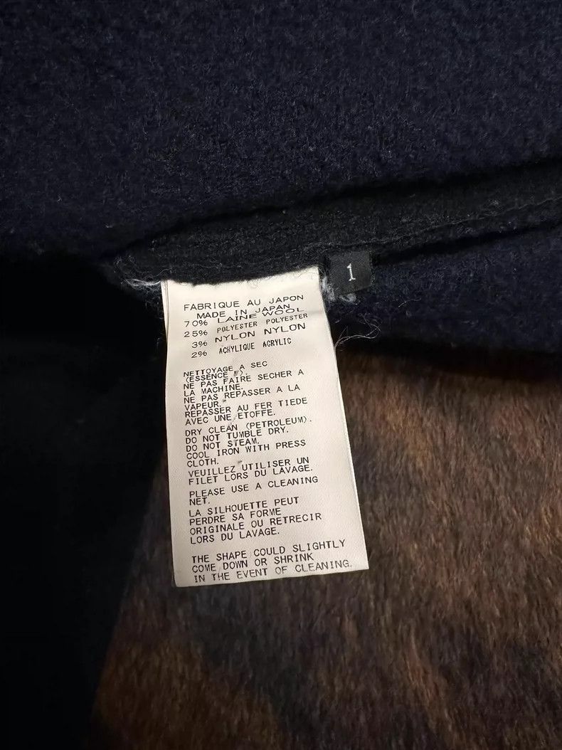 Yohji Yamamoto Yohji Yamamoto Yohji Yamamoto Long Wool Coat Black Blue Size US M / EU 48-50 / 2 - 6 Thumbnail