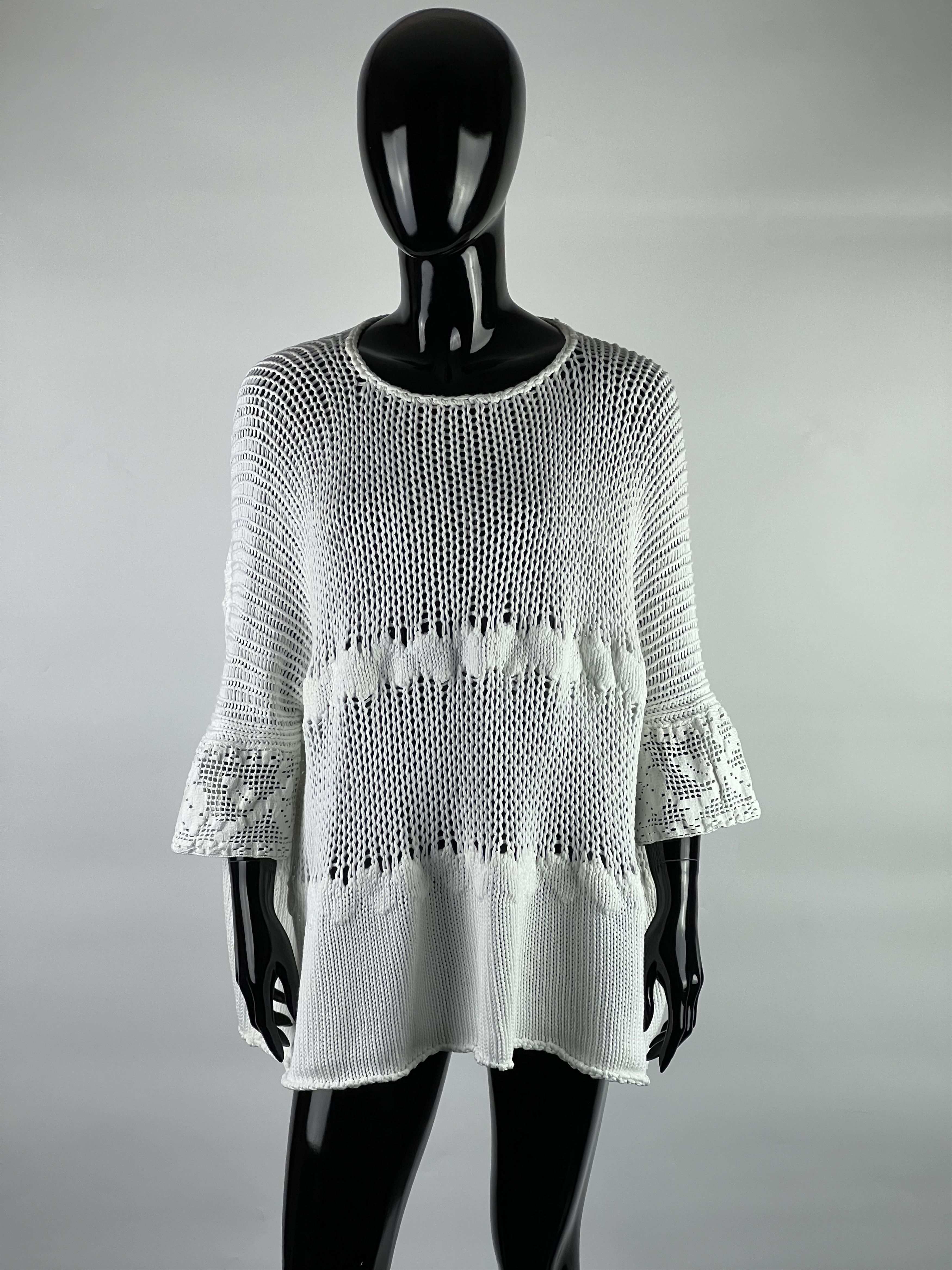 TWINSET Twinset Simona Barbieri Mesh Knit Sweater Oversized Size ONE SIZE - 1 Thumbnail