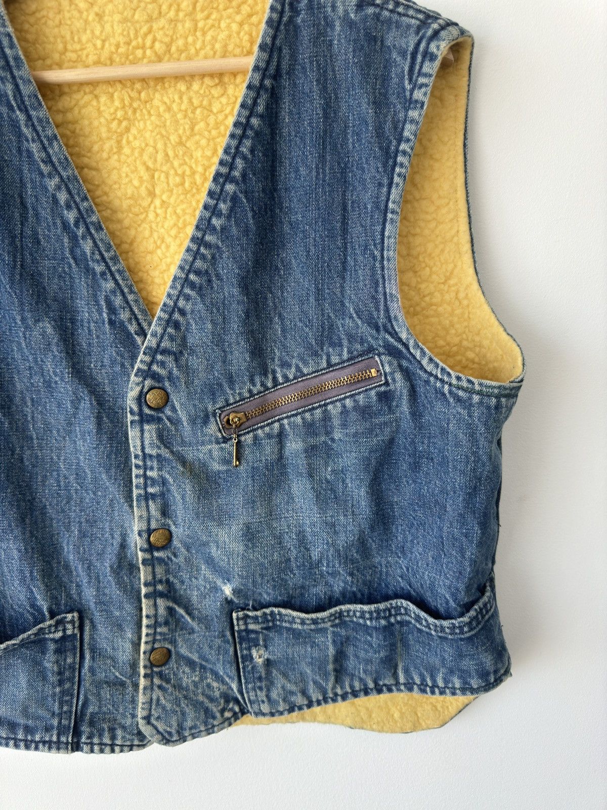 Carter's Vintage Carter’s Denim Sherpa Lined Work Vest Size US M / EU 48-50 / 2 - 2 Thumbnail