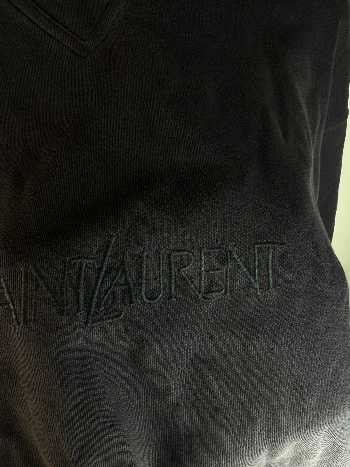 Yves Saint Laurent 90’s YSL Sweatshirt Big Logo YSL Sweater Navy Size US M / EU 48-50 / 2 - 9 Thumbnail