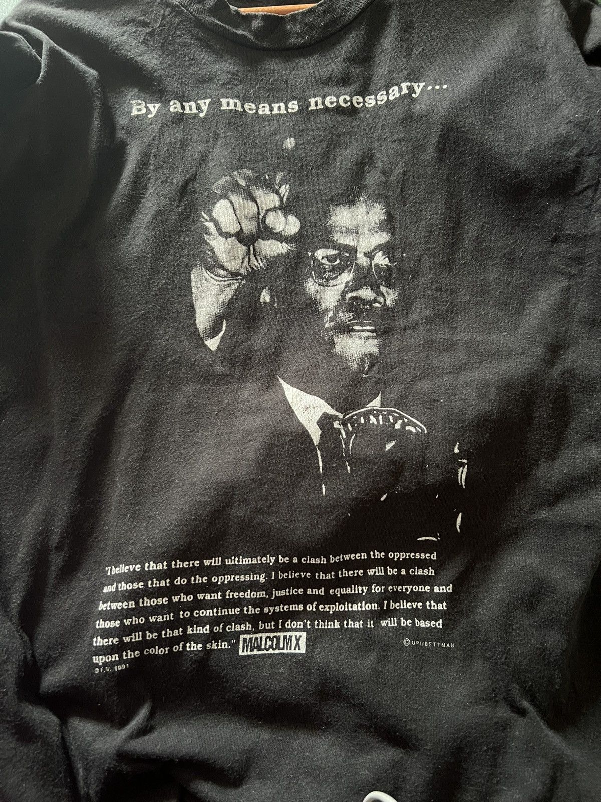 Rap Tees 90s MALCOLMX By any means necessary Size US L / EU 52-54 / 3 - 3 Thumbnail