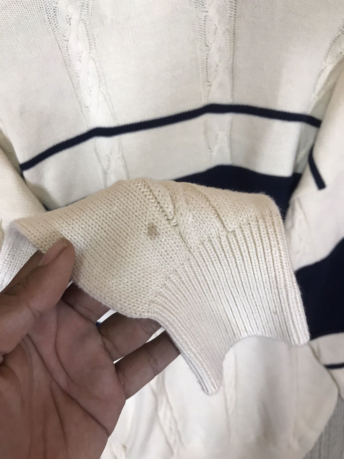 Burberry × Designer × Vintage ‼️VINTAGE BURBERRY SPELL OUT KNIT SWEATER MADE IN ENGLAND‼️ Size US L / EU 52-54 / 3 - 8 Thumbnail