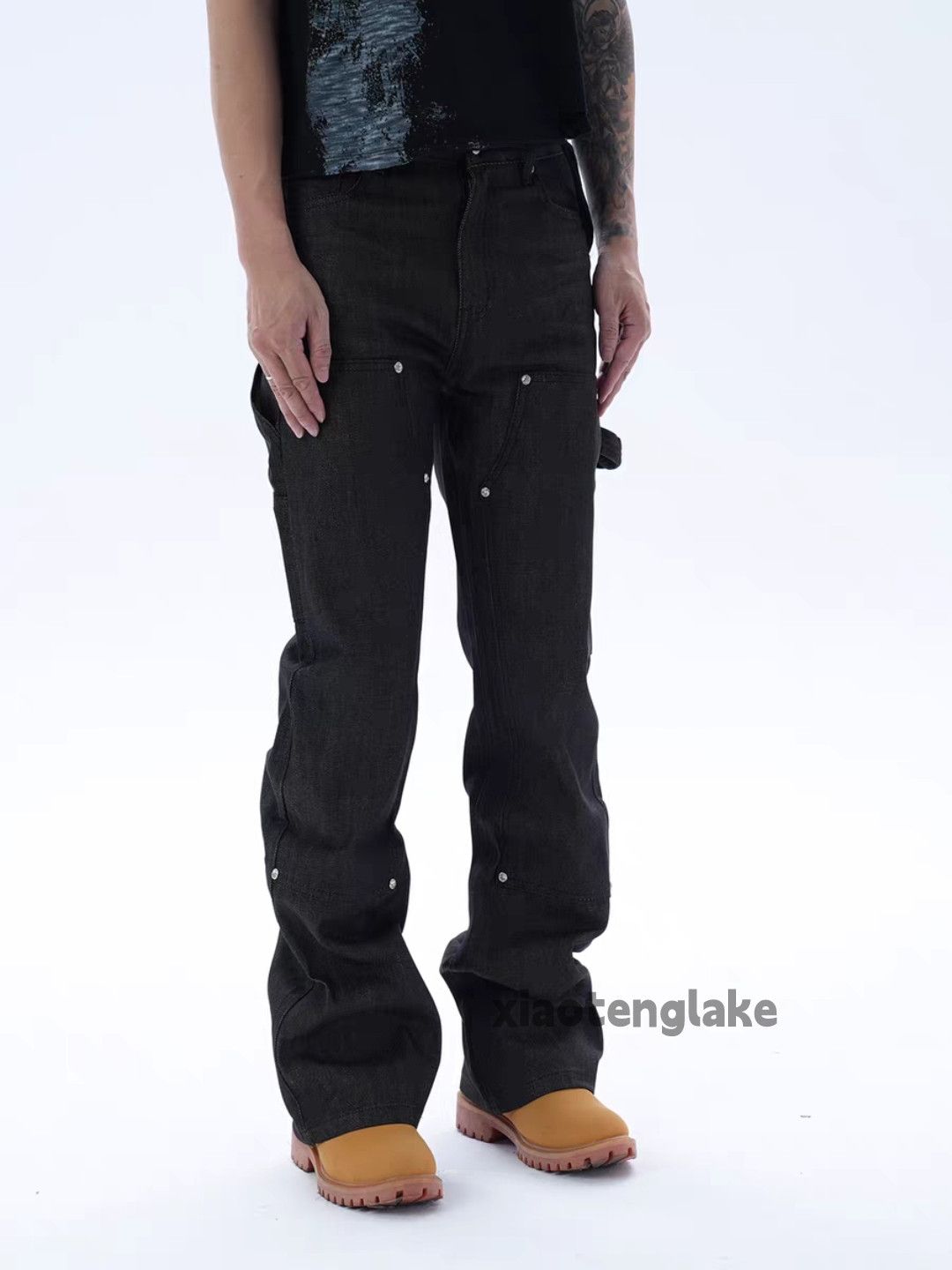 Zara flare denim opium Rick Owens swag Rick Owens Washed Flared 