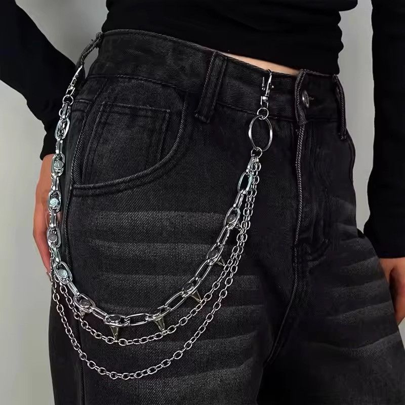 Jewelry Multi-Layer Spiked Punk Pant Chain / Wallet Chain Size ONE SIZE - 2 Thumbnail