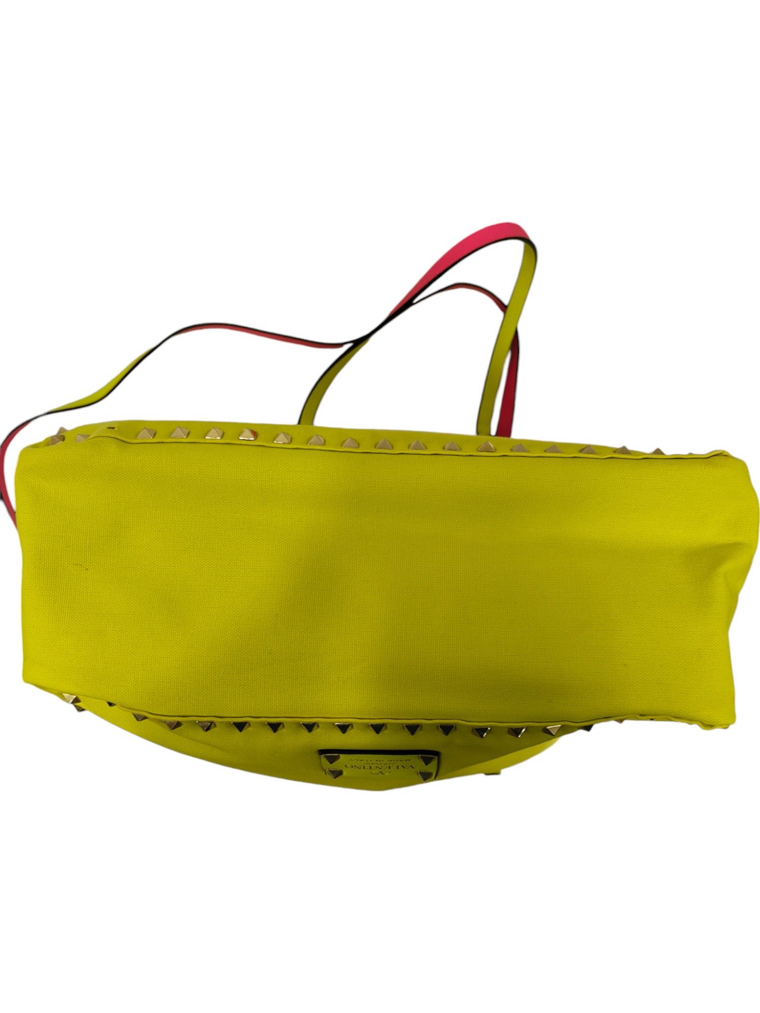 Valentino Yellow And Pink Rockstud Reversible Canvas Tote Bag Size ONE SIZE - 7 Thumbnail