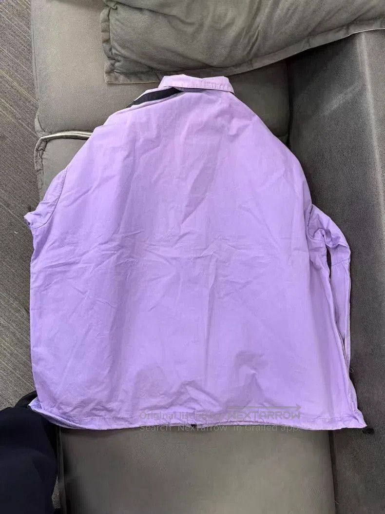 Balenciaga Balenciaga Eggplant Purple Letter Patchwork Zip Windbreake Size XS / US 0-2 / IT 36-38 - 2 Thumbnail