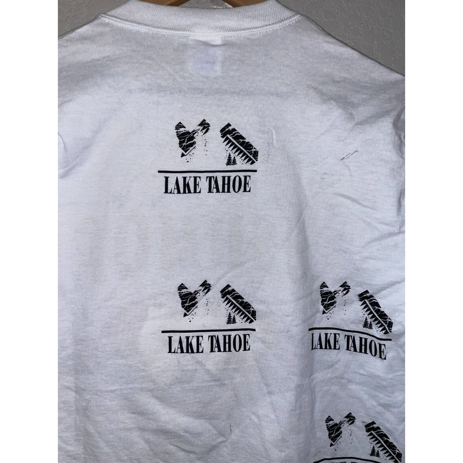 Jerzees Vintage Test Print Shirt Mt Rushmore Lake Tahoe White M Tee Size US M / EU 48-50 / 2 - 10 Thumbnail