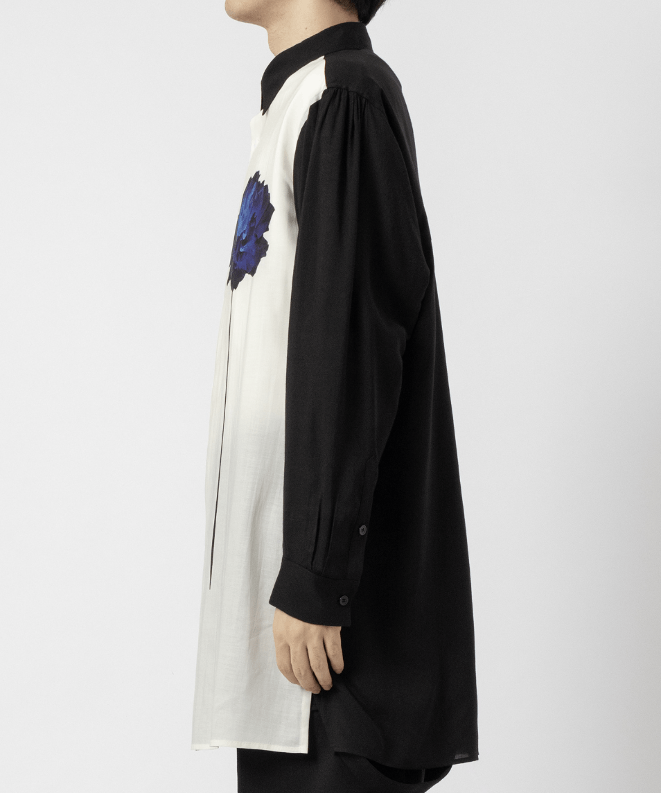 Y's for Men × Yohji Yamamoto Yohji Yamamoto Y's For Men - Cellulose One Blue Flower Shirt Size US M / EU 48-50 / 2 - 4 Thumbnail