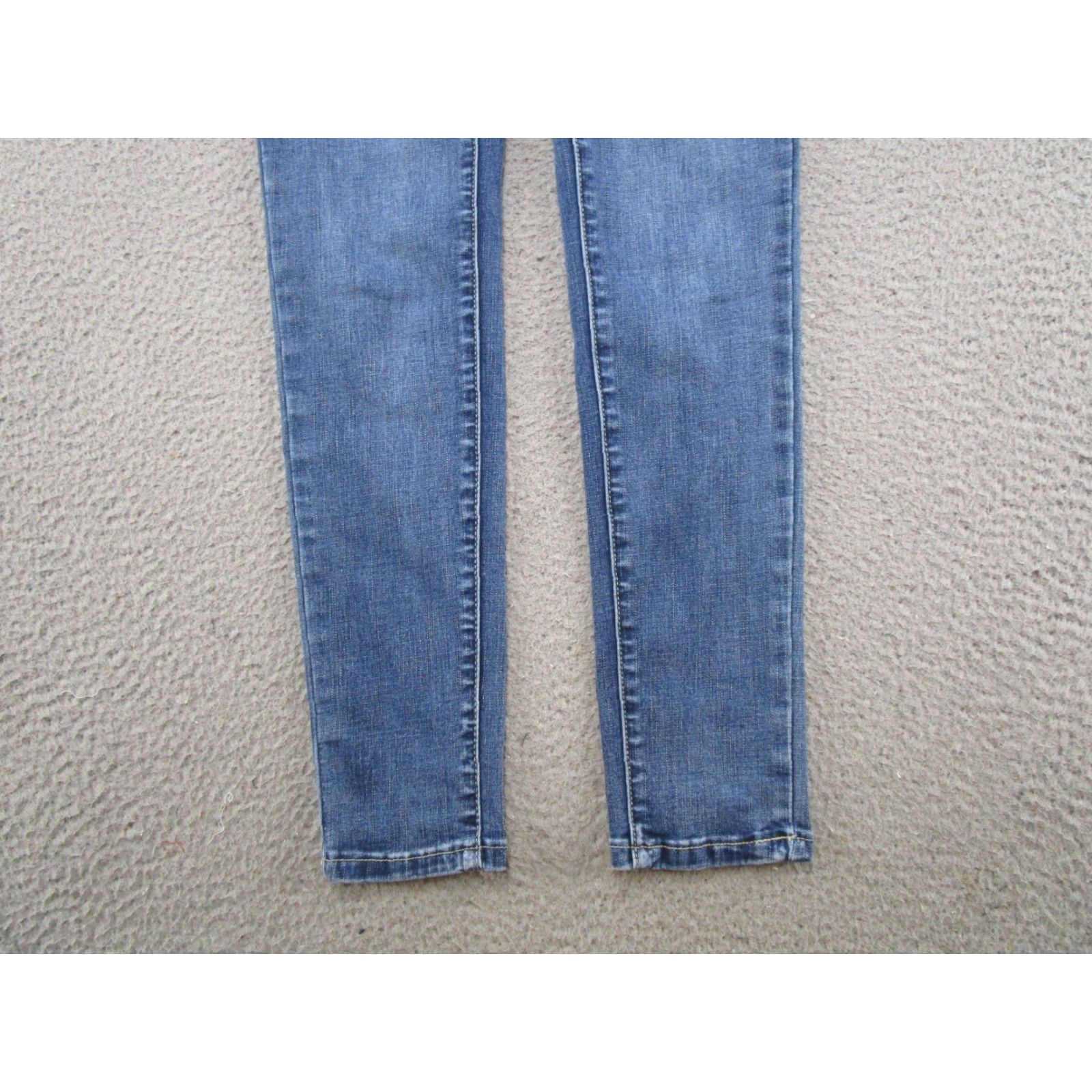Vintage Kancan Womens Blue Stretch Denim Skinny Jeans Size 3/25 Medium Wash Mid Size 26" / US 2 / IT 38 - 2 Thumbnail