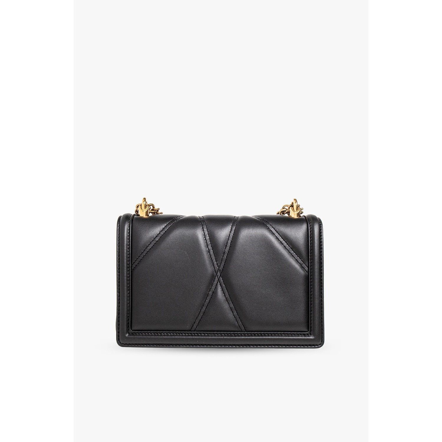 Dolce & Gabbana DOLCE&GABBANA Devotion Medium Black Leather Shoulder Bag New Size ONE SIZE - 2 Thumbnail