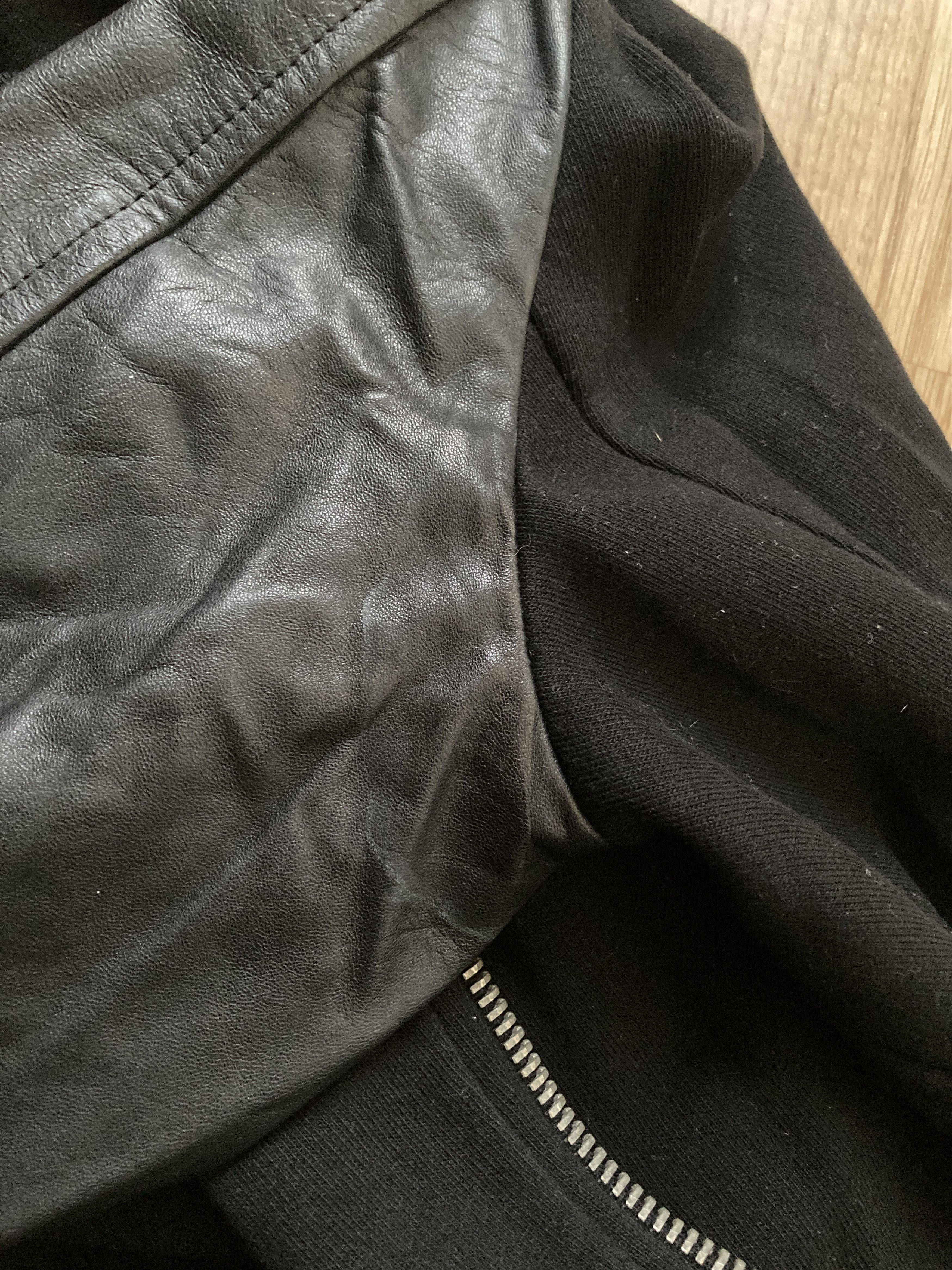 Rick Owens F/W 14 “MOODY” Felpa Lamb Leather Mollino Sweatshirt Jacket Size US L / EU 52-54 / 3 - 15 Thumbnail