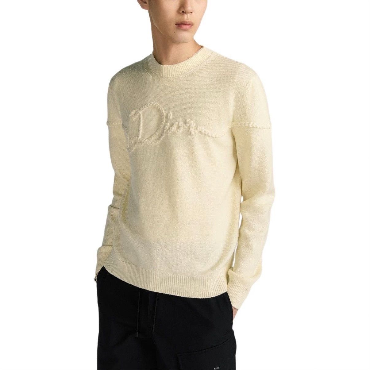 Dior DIOR Cursive Logo Knit Sweater Size US S / EU 44-46 / 1 - 6 Thumbnail