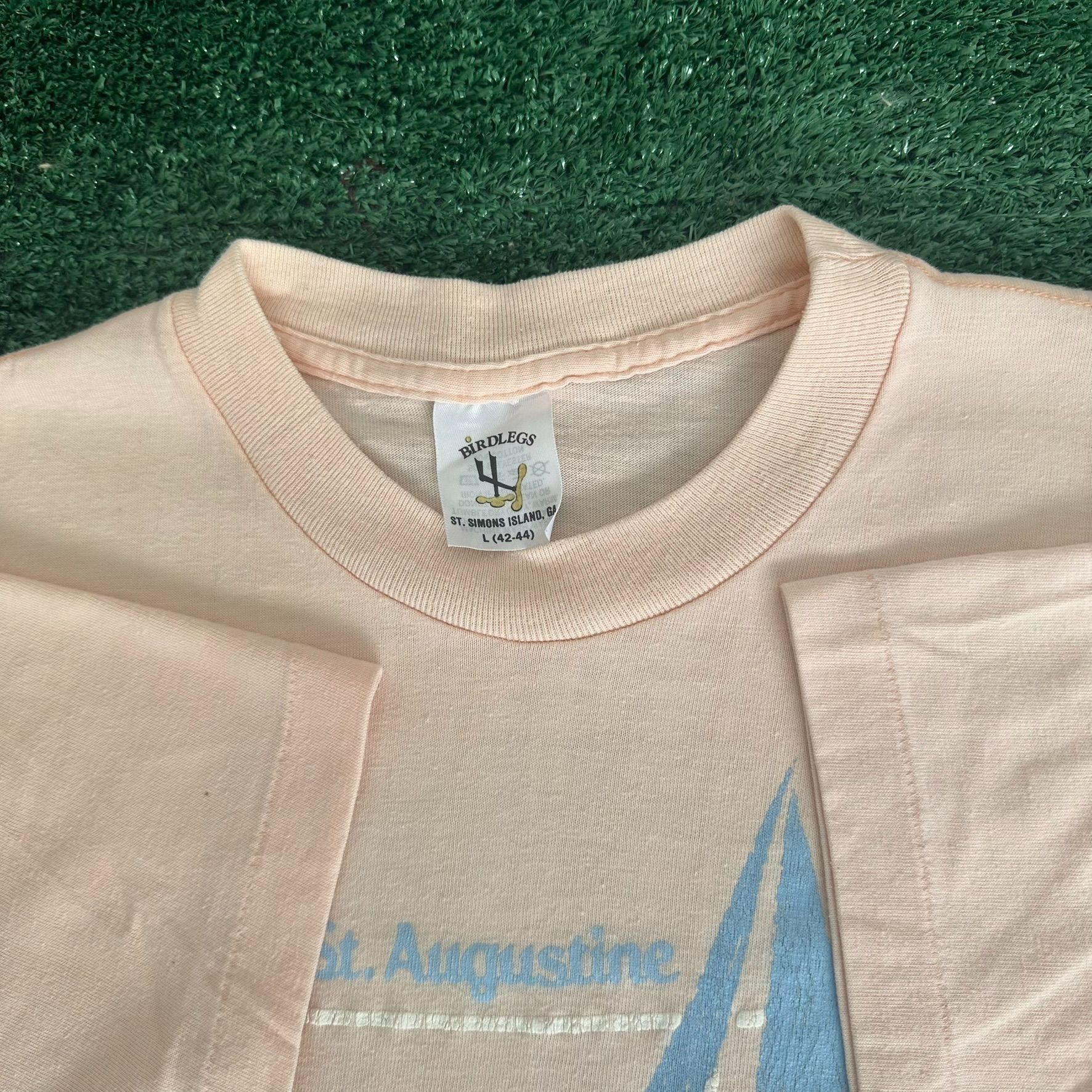 Vintage Vintage 80s St. Augustine Sailing T-Shirt Puff Print Pastel Size US M / EU 48-50 / 2 - 3 Thumbnail