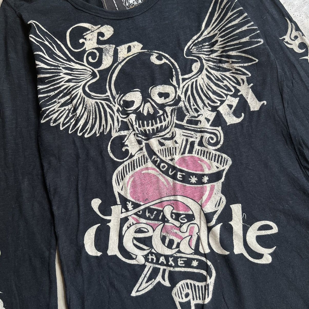 If Six Was Nine 2000s Dig Deep Vkei Style Skull Longsleeve Shirt Size L / US 10 / IT 46 - 3 Thumbnail