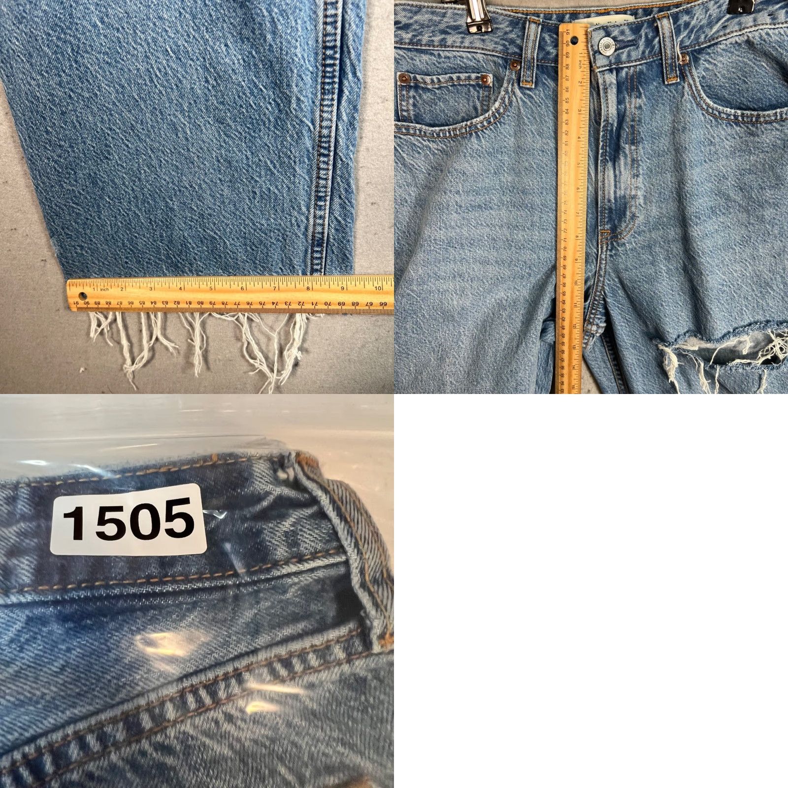 Abercrombie & Fitch ABERCROMBIE & FITCH High Rise Distressed Wide-Leg Jeans Womens 30/10 Light Wash Blue Size 30" / US 8 / IT 44 - 8 Thumbnail