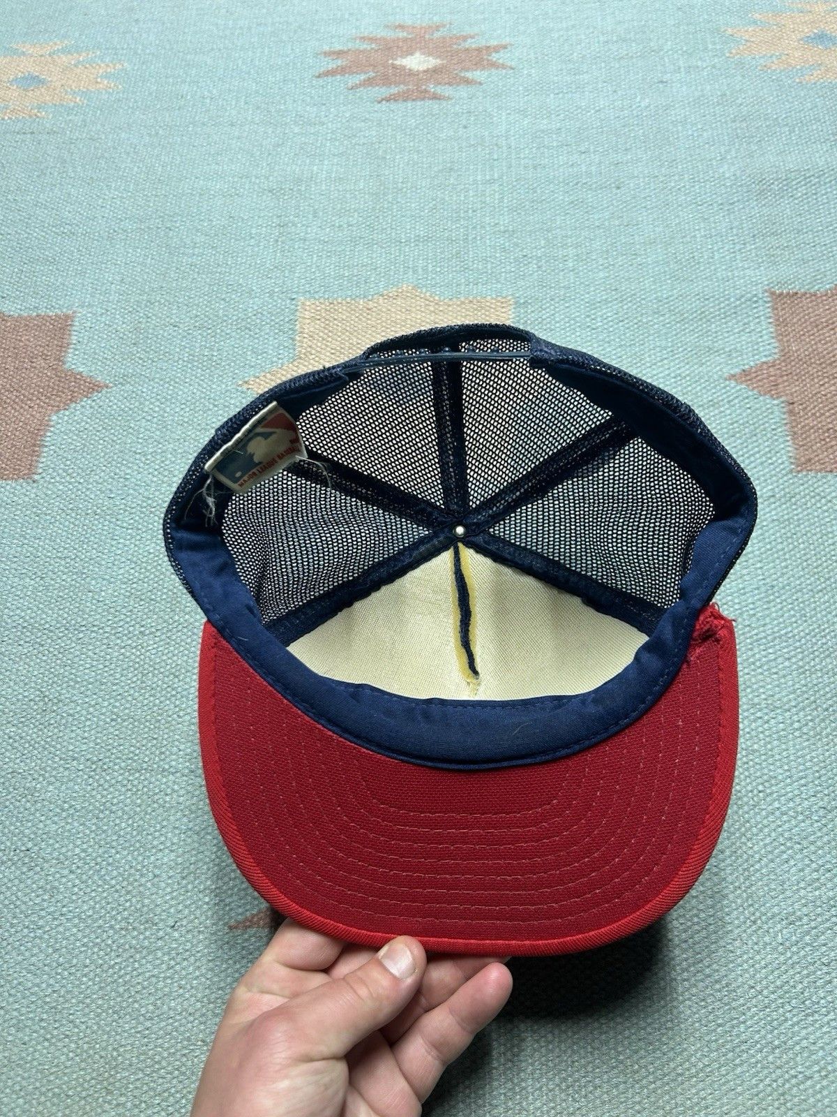 Vintage Vintage 80s trucker hat Cleveland Indians plain logo MLB Size ONE SIZE - 5 Thumbnail