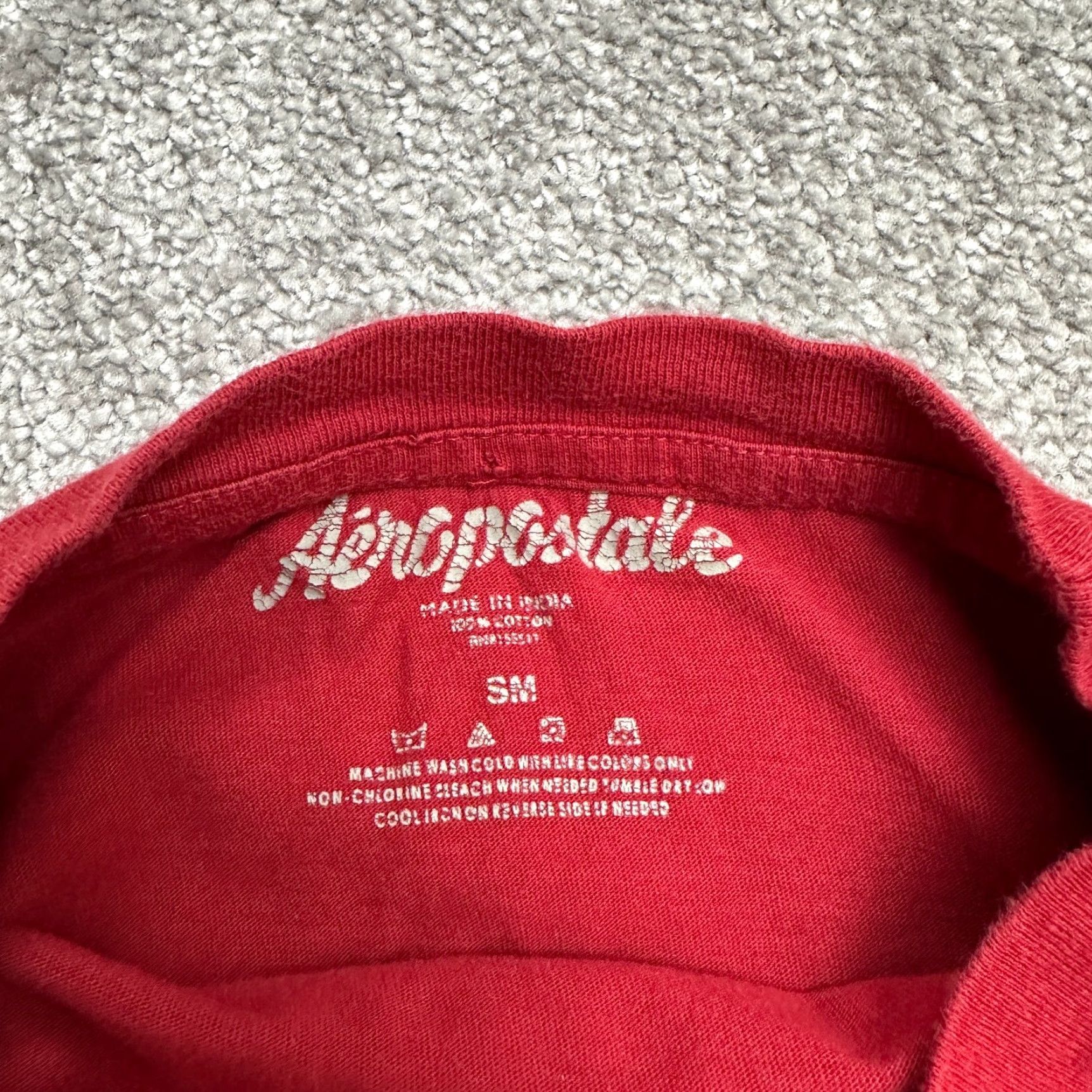 Aeropostale Aeropostale T-Shirt Womens S/M Red Crew Neck Short Sleeve Cotton Tee Top Size S / US 4 / IT 40 - 4 Thumbnail