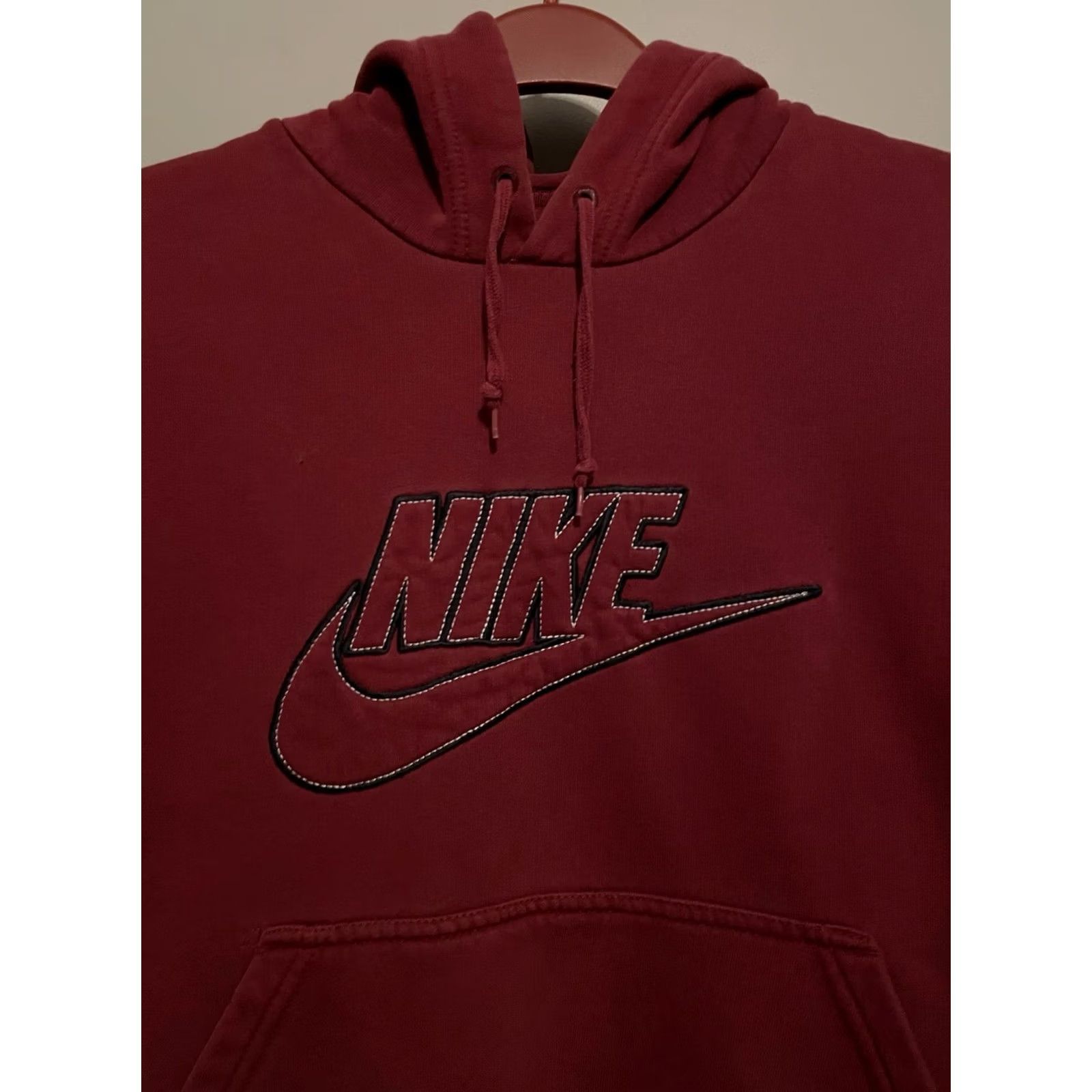 Nike VINTAGE Nike Hoodie Mens M Red Center Swoosh Grunge 90s Logo Cartoon Football Sports Pullover Blues? Size US M / EU 48-50 / 2 - 2 Thumbnail