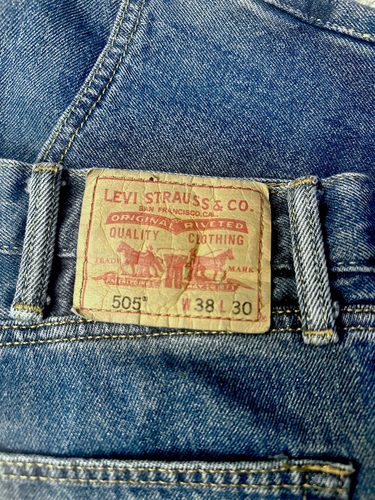 Levi's Vintage Levi’s 505 super thick 38x30 Size US 38 / EU 54 - 4 Thumbnail