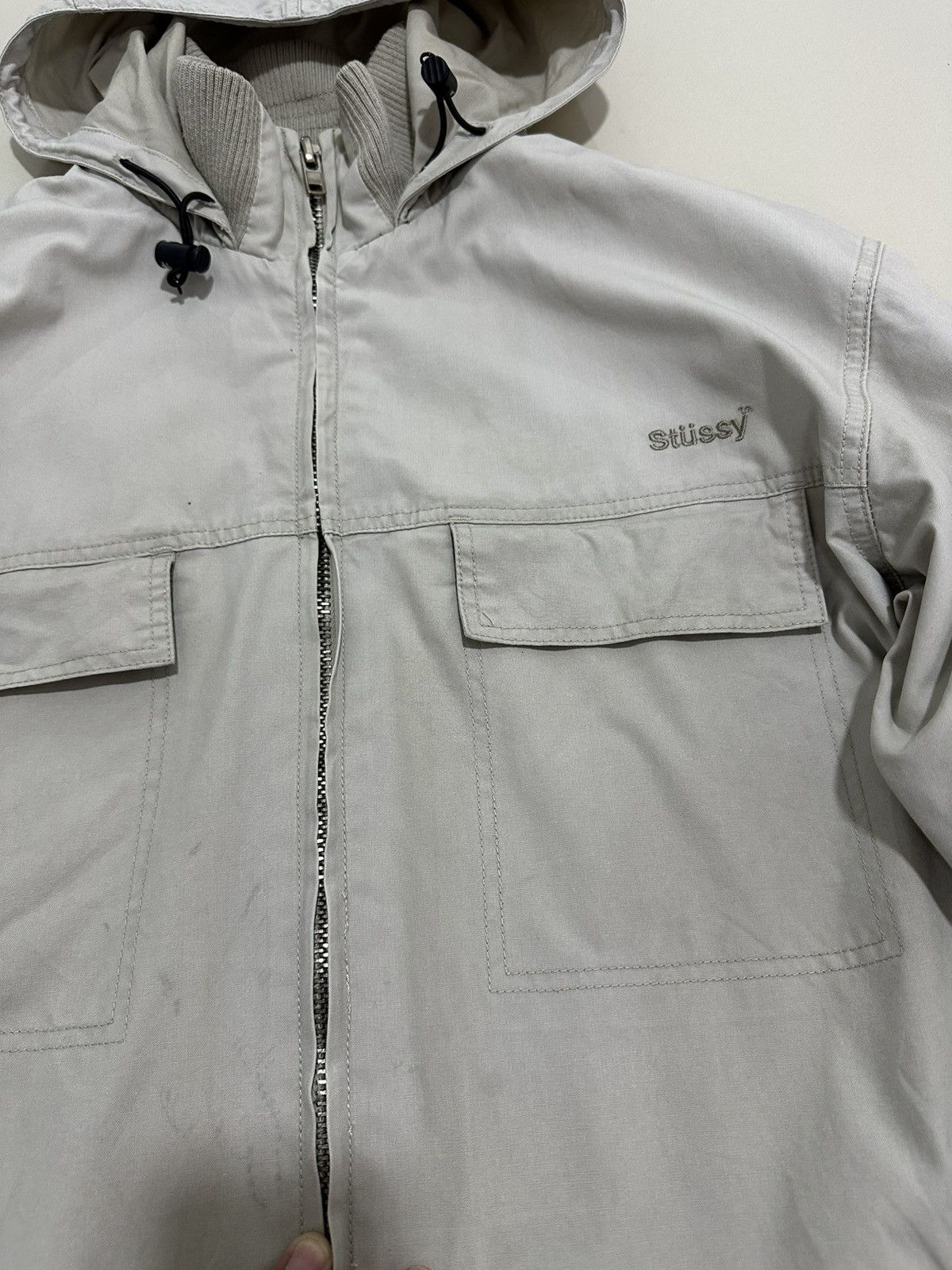Stussy Vintage Stussy WorkWear Jacket Design With Hoodie Small Logo Size US M / EU 48-50 / 2 - 5 Thumbnail