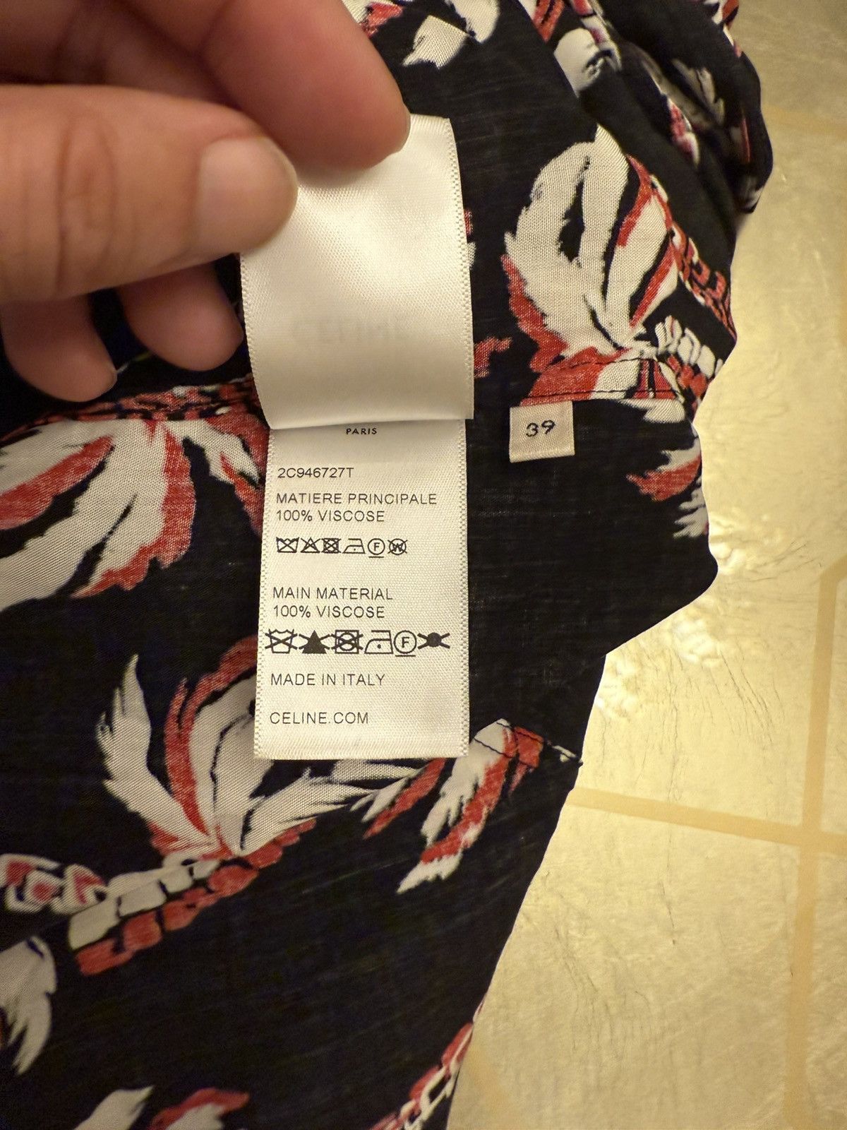 Celine Palm tree print Hawaiian shirt size 39 Size US M / EU 48-50 / 2 - 11 Thumbnail