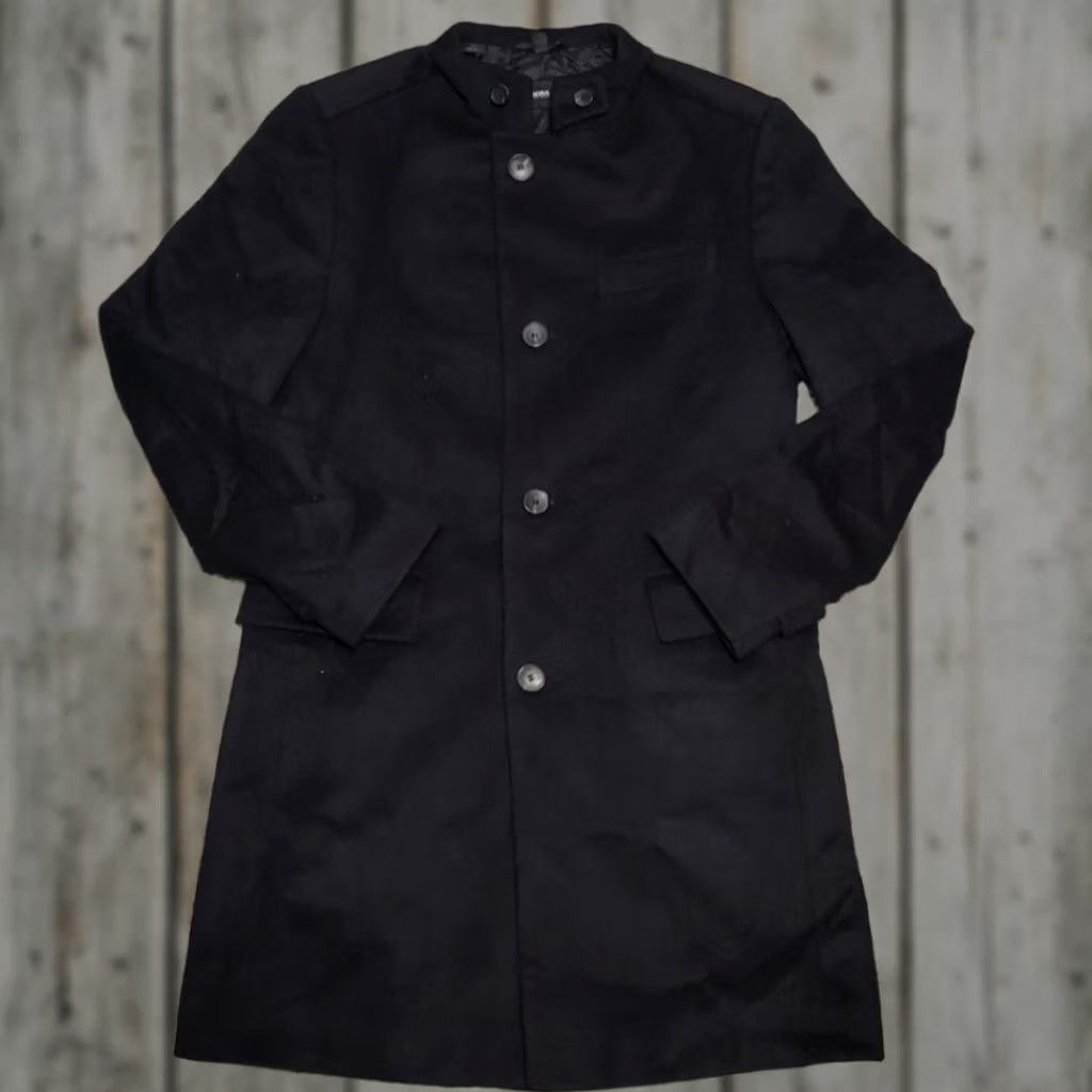 Hugo Boss Hugo Boss Black Peacoat M Lined Wool Blend Mens Turkey excellent shape Size US M / EU 48-50 / 2 - 1 Thumbnail