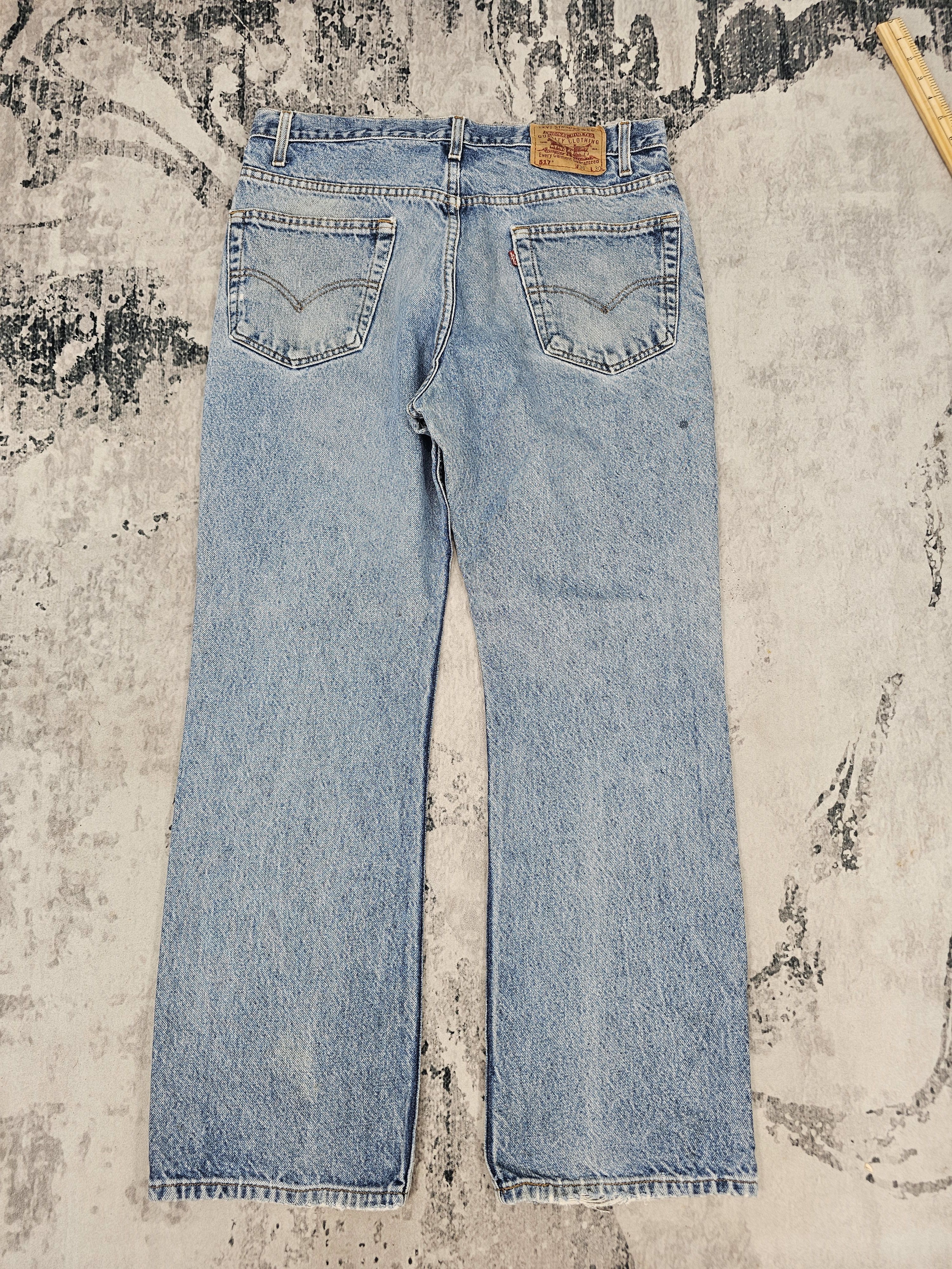 Levi's Vintage Clothing Vtg 90's LEVIS 517 Boot Cut Flare Made In USA Ripped L0534 Size US 34 / EU 50 - 2 Thumbnail