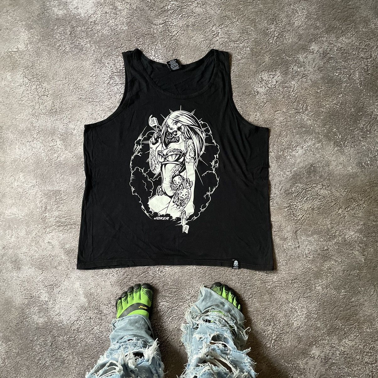 Vintage Vintage 90s Graphic Tank Top Abstract Punk Aesthetic Boxy XL Size US XL / EU 56 / 4 - 1 Thumbnail