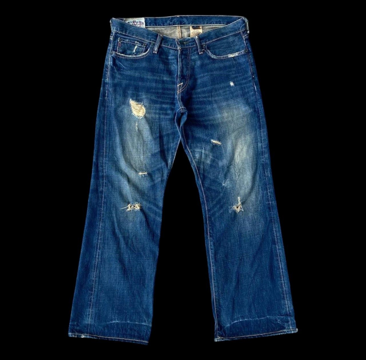 Other DISTRESSED ABERCROMBIE & FITCH BLUEWASH RIPPED DENIM W34X30 Size US 34 / EU 50 - 2 Thumbnail