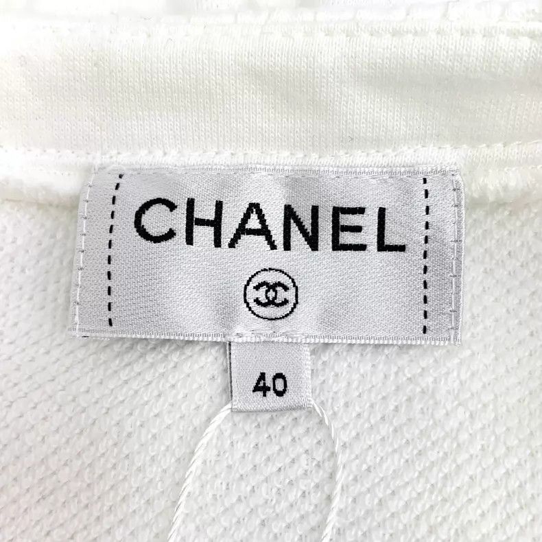 Chanel Chanel White diamond stitching cotton long-sleeved sweatsh Size S / US 4 / IT 40 - 5 Thumbnail