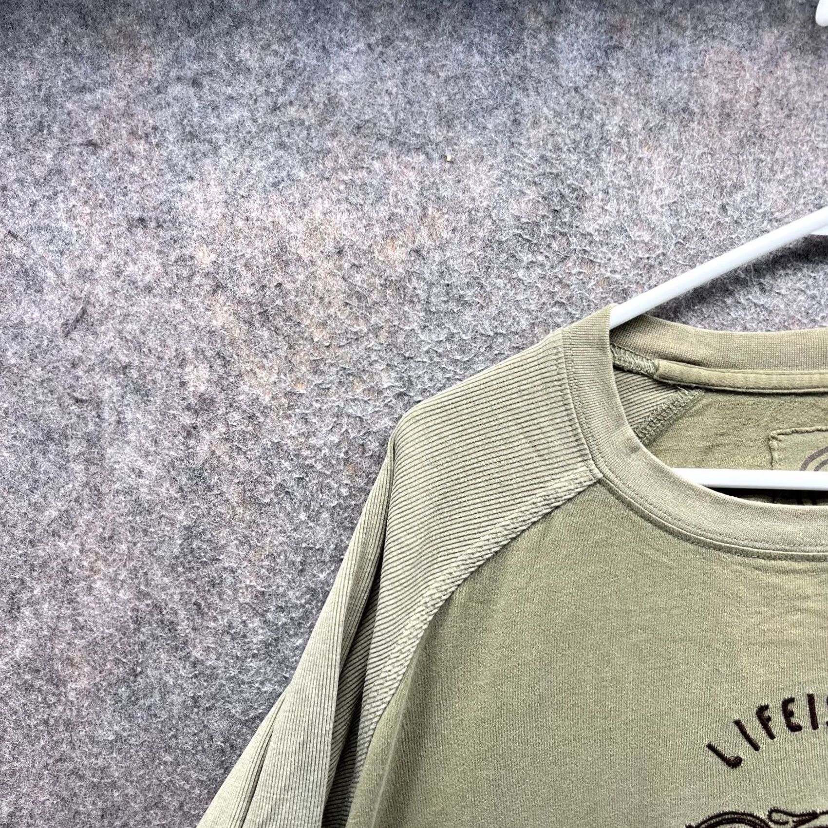 Life is Good Life is Good Shirt Mens XXL Green Olive Motorcycle Enjoy The Ride Crew Neck Short Sleeve Logo 2XL T-Shirt Mens Size US XXL / EU 58 / 5 - 6 Thumbnail