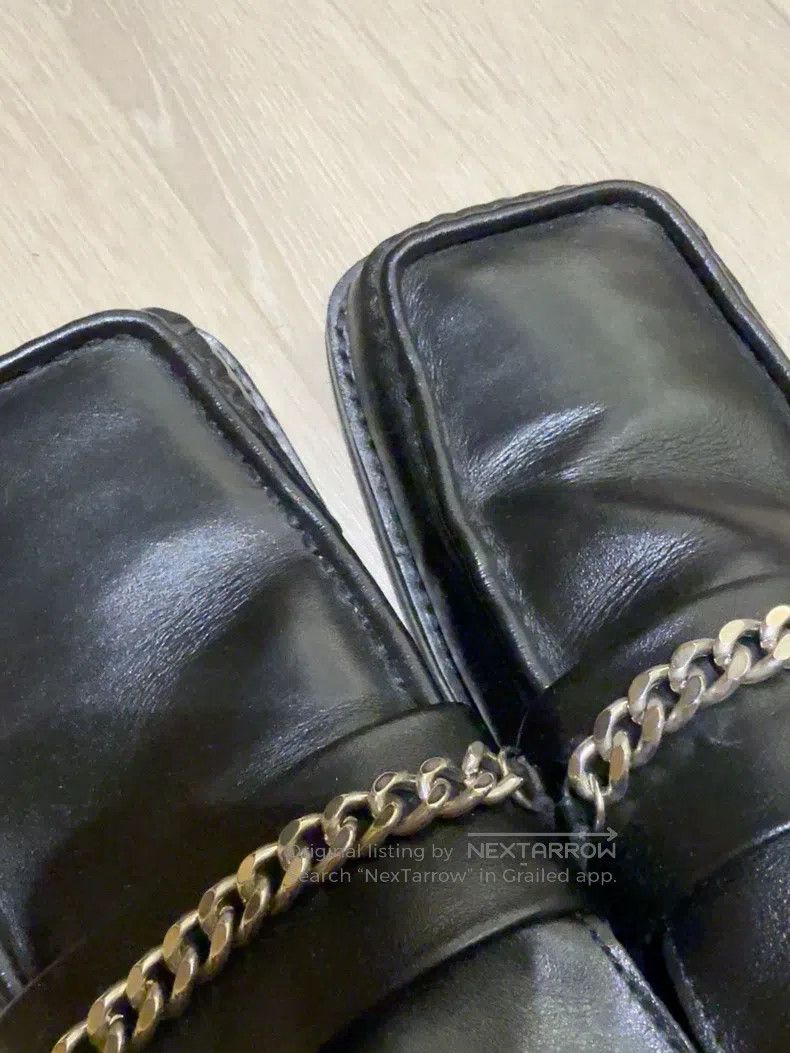 Martine Rose Martine Rose Black chain half slippers Size US 5.5 / EU 38 - 3 Thumbnail