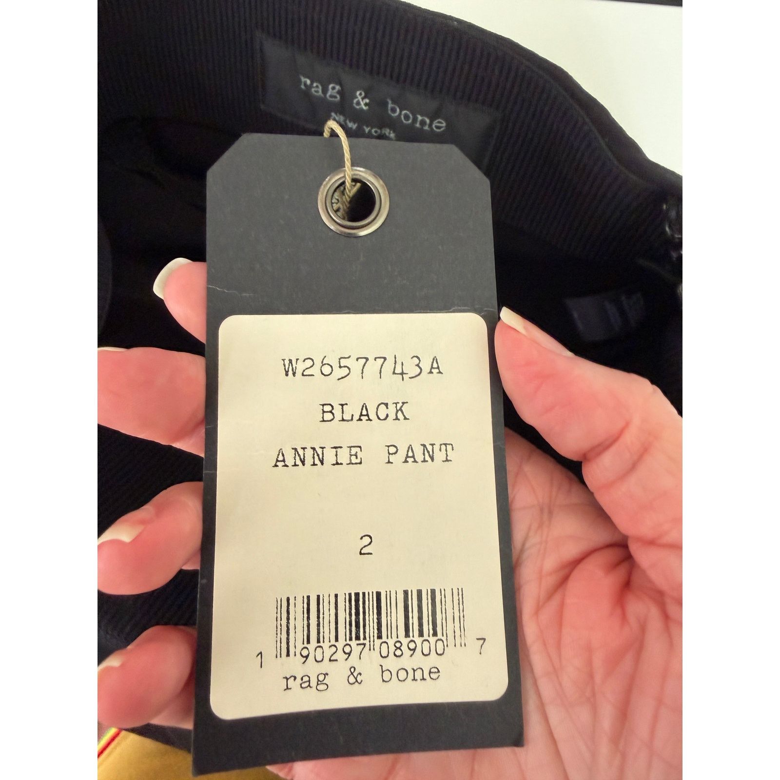 Rag & Bone NWT Rag & Bone Annie Black Cropped Ponte Pants Gold Zip Size 26" / US 2 / IT 38 - 9 Thumbnail