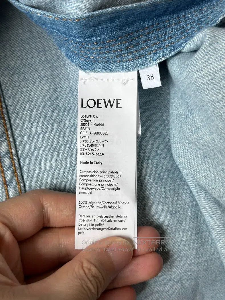 Loewe Loewe Leather patch denim jacket Size XS / US 0-2 / IT 36-38 - 4 Thumbnail