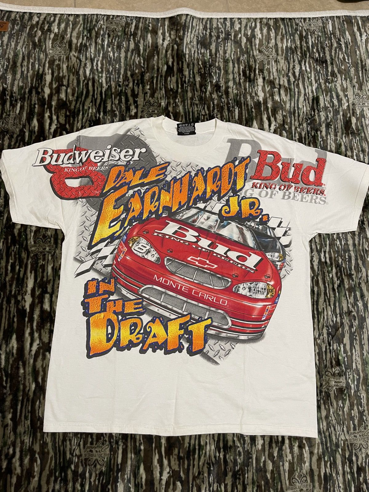 Chase Authentics Budweiser Dale Earnhardt Jr. Monte Carlo NASCAR tee #vintage Size US L / EU 52-54 / 3 - 2 Thumbnail